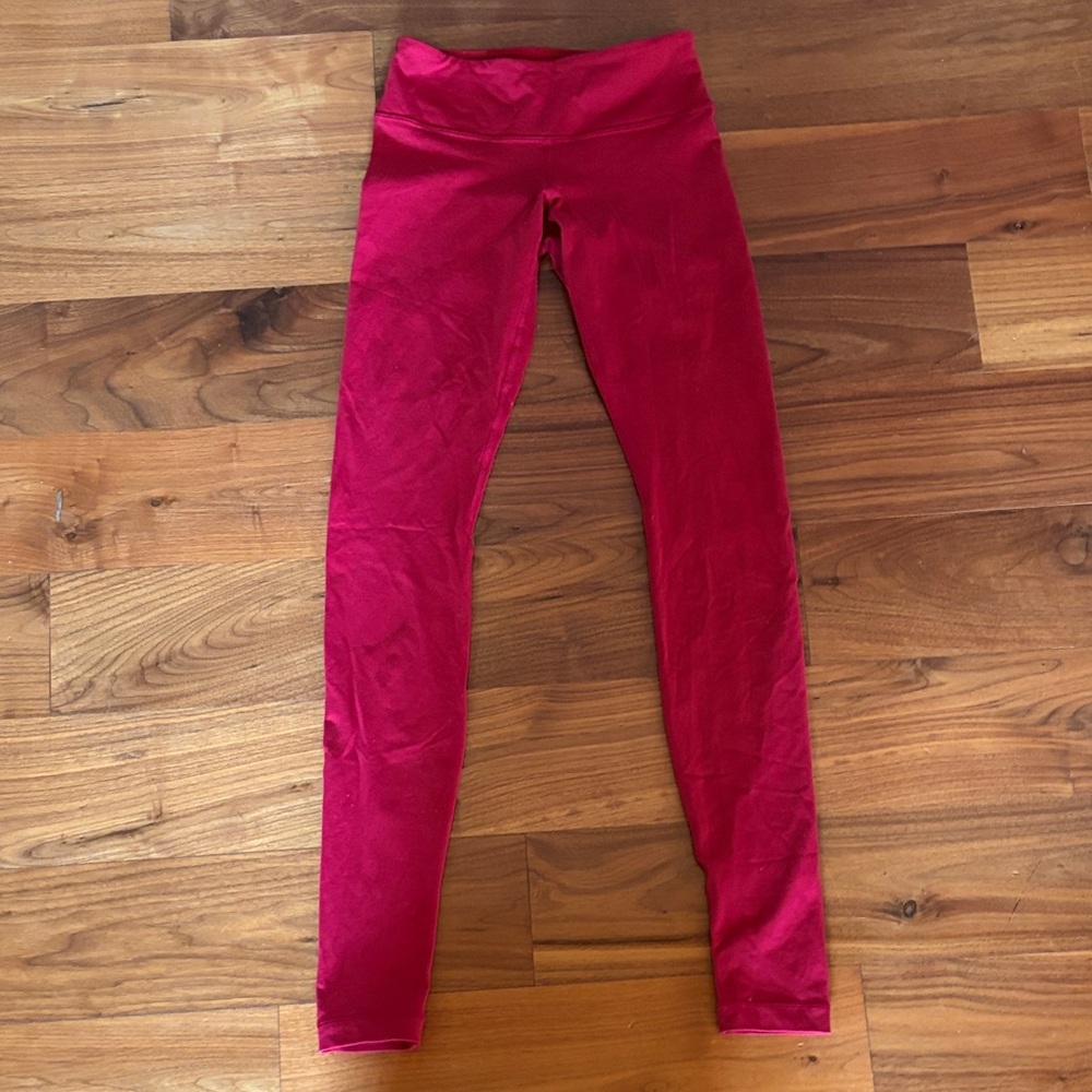 Lululemon Athletica Red Leggings